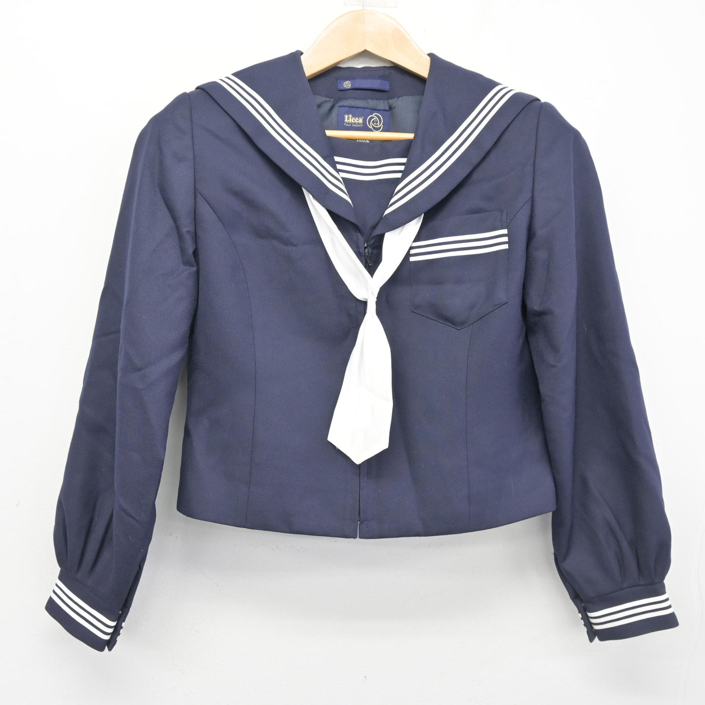 【中古】静岡県 北浜中学校 女子制服 3点 (セーラー服・スカート) sf102600