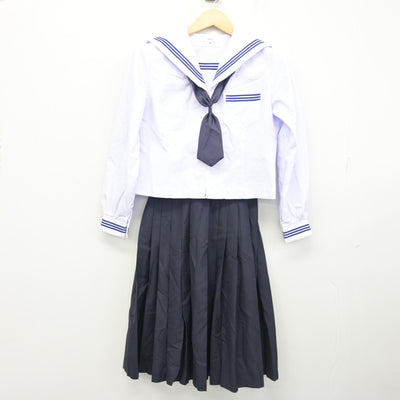 【中古】静岡県 北浜中学校 女子制服 4点 (セーラー服・スカート) sf102601