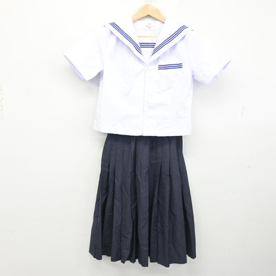【中古】静岡県 北浜中学校 女子制服 4点 (セーラー服・スカート) sf102601
