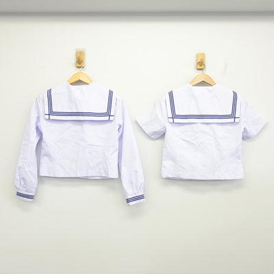 【中古】静岡県 北浜中学校 女子制服 4点 (セーラー服・スカート) sf102601