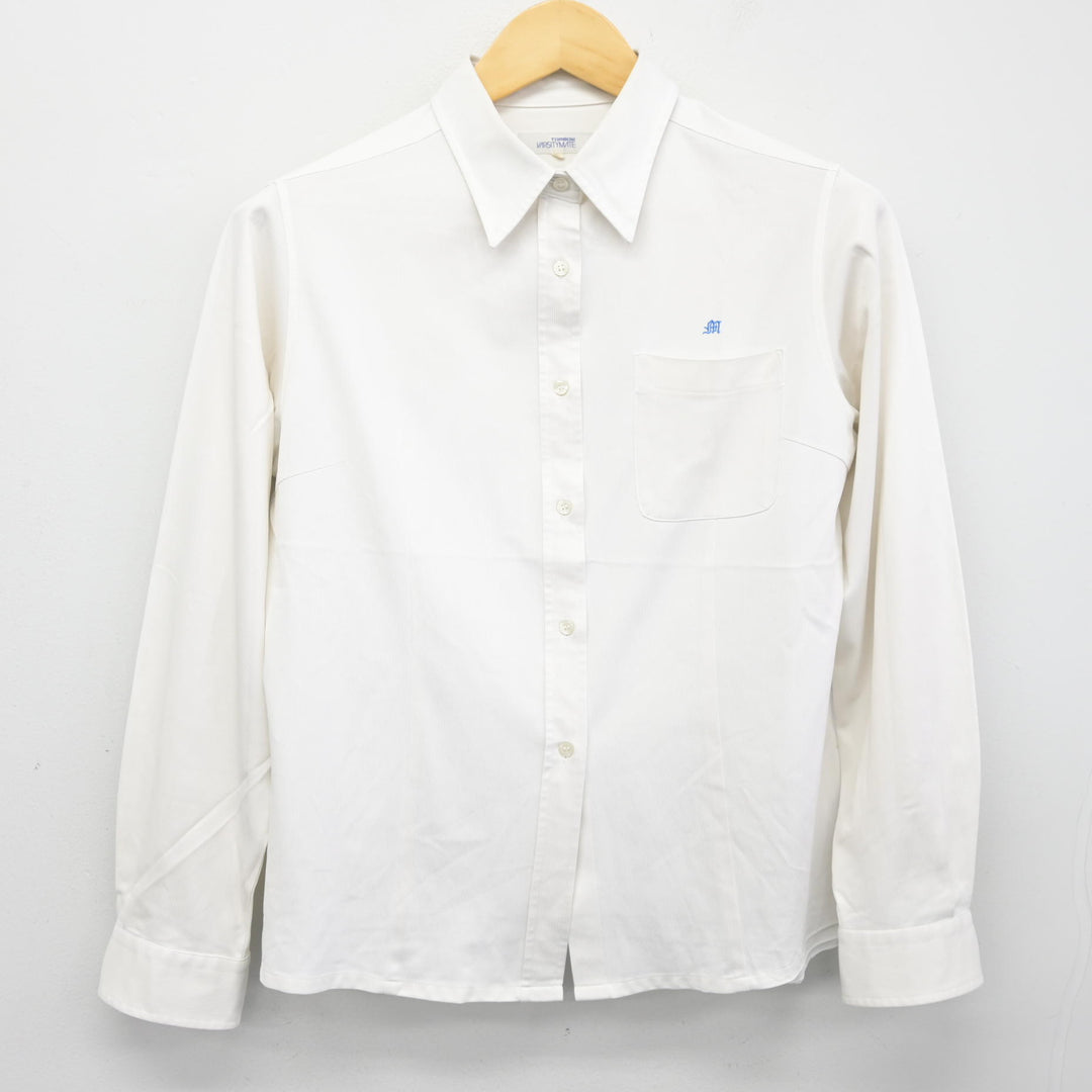 中古】福岡県 武蔵台高等学校 女子制服 2点 (ニット・シャツ) sf102613
