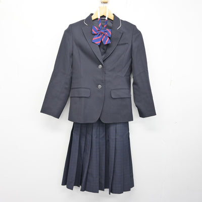 【中古】福岡県 東光中学校 女子制服 4点 (ブレザー・ニットベスト・スカート) sf102619