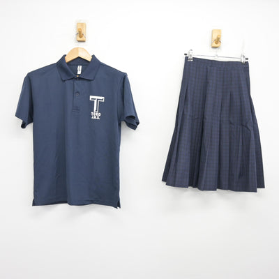 【中古】福岡県 東光中学校 女子制服 2点 (シャツ・スカート) sf102620
