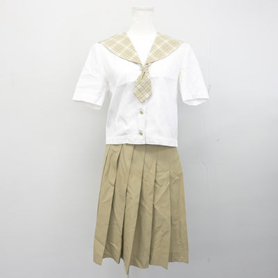 【中古】埼玉県 越谷南高等学校 女子制服 3点 (セーラー服・スカート) sf102625