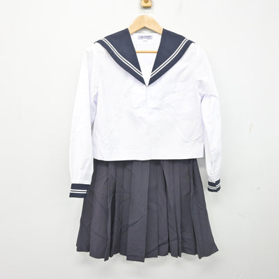 【中古】静岡県 清水第四中学校/旧制服 女子制服 2点 (セーラー服・スカート) sf102647