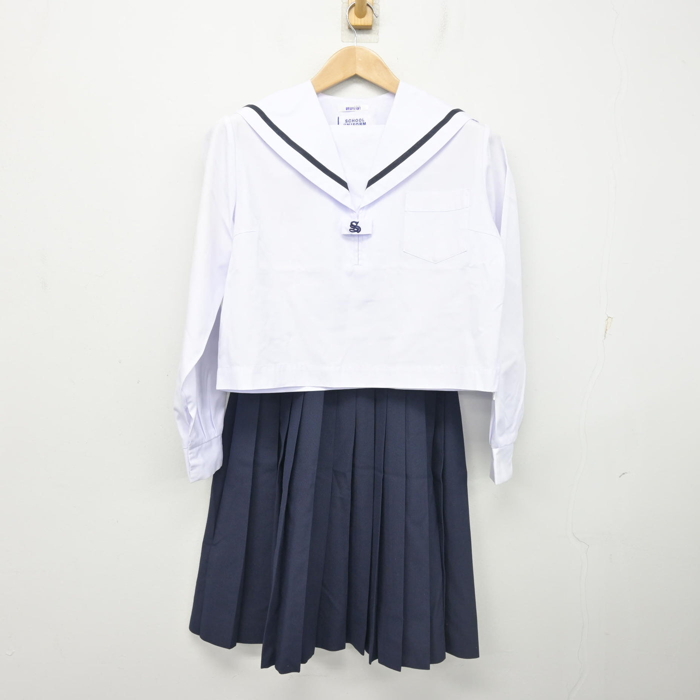 【中古】兵庫県 姫路市立書写中学校 女子制服 3点 (セーラー服・セーラー服・スカート) sf102653