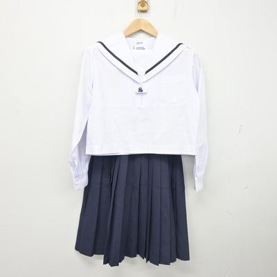 【中古】兵庫県 姫路市立書写中学校 女子制服 3点 (セーラー服・セーラー服・スカート) sf102653
