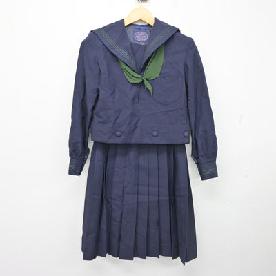 【中古】大阪府 樟蔭高等学校 女子制服 3点 (セーラー服・スカート) sf102657