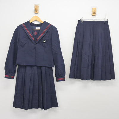 【中古】千葉県 常盤平中学校 女子制服 4点 (セーラー服・スカート) sf102682