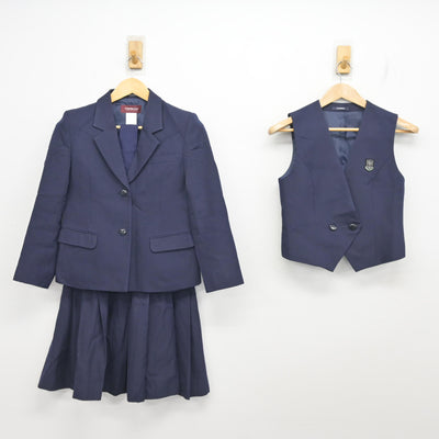 【中古】埼玉県 星野高等学校 女子部 女子制服 4点 (ブレザー・ベスト・スカート) sf102694