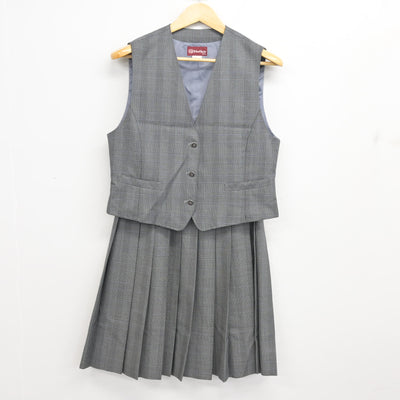 【中古】千葉県 七林中学校 女子制服 2点 (ベスト・スカート) sf102700