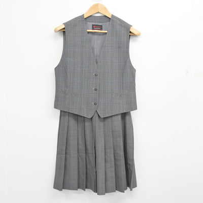 【中古】千葉県 七林中学校 女子制服 2点 (ベスト・スカート) sf102701