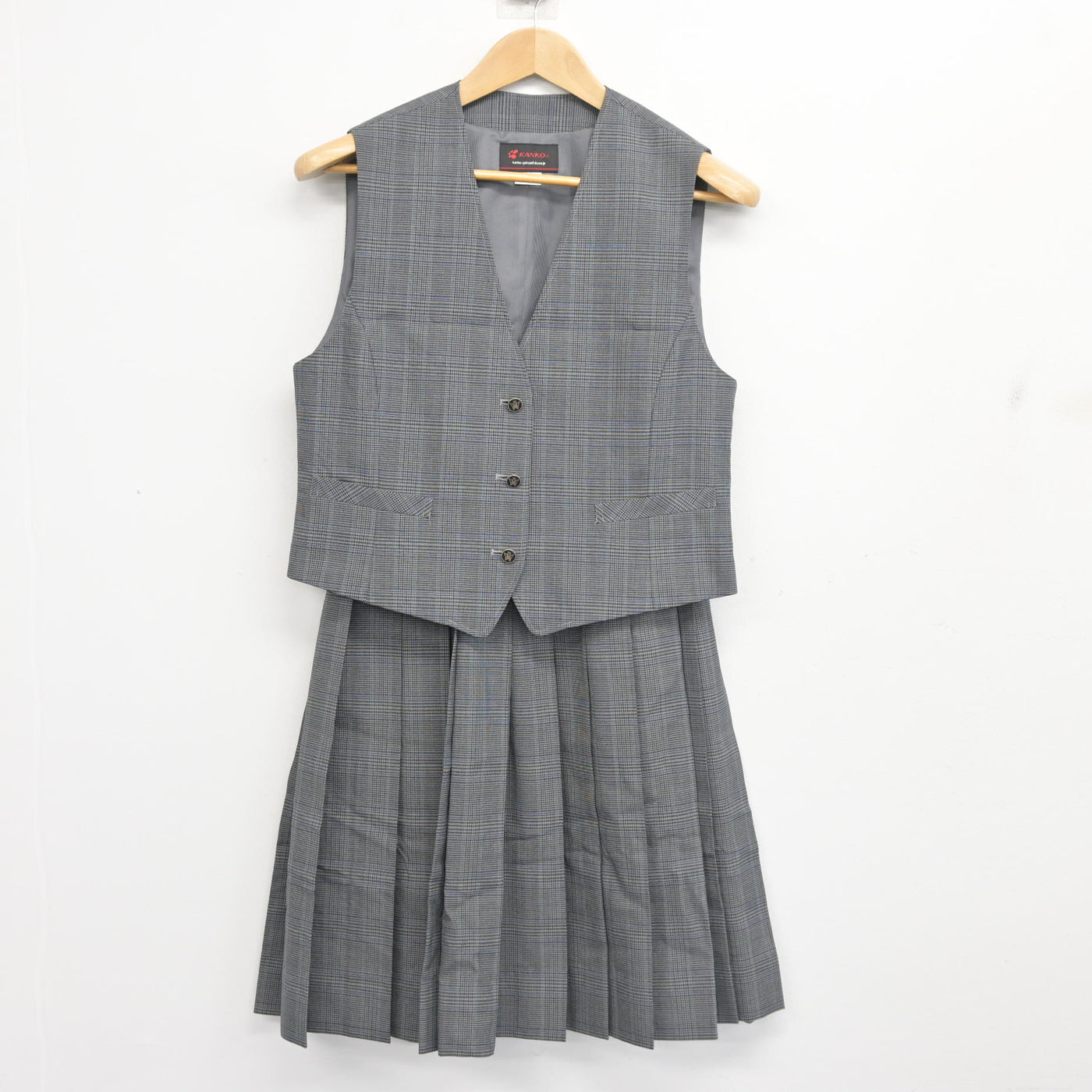 【中古】千葉県 七林中学校 女子制服 2点 (ベスト・スカート) sf102702