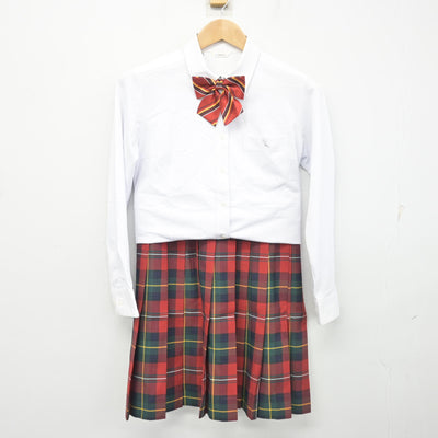 【中古】鹿児島県 神村学園高等部 女子制服 5点 (ブレザー・シャツ・スカート) sf102718