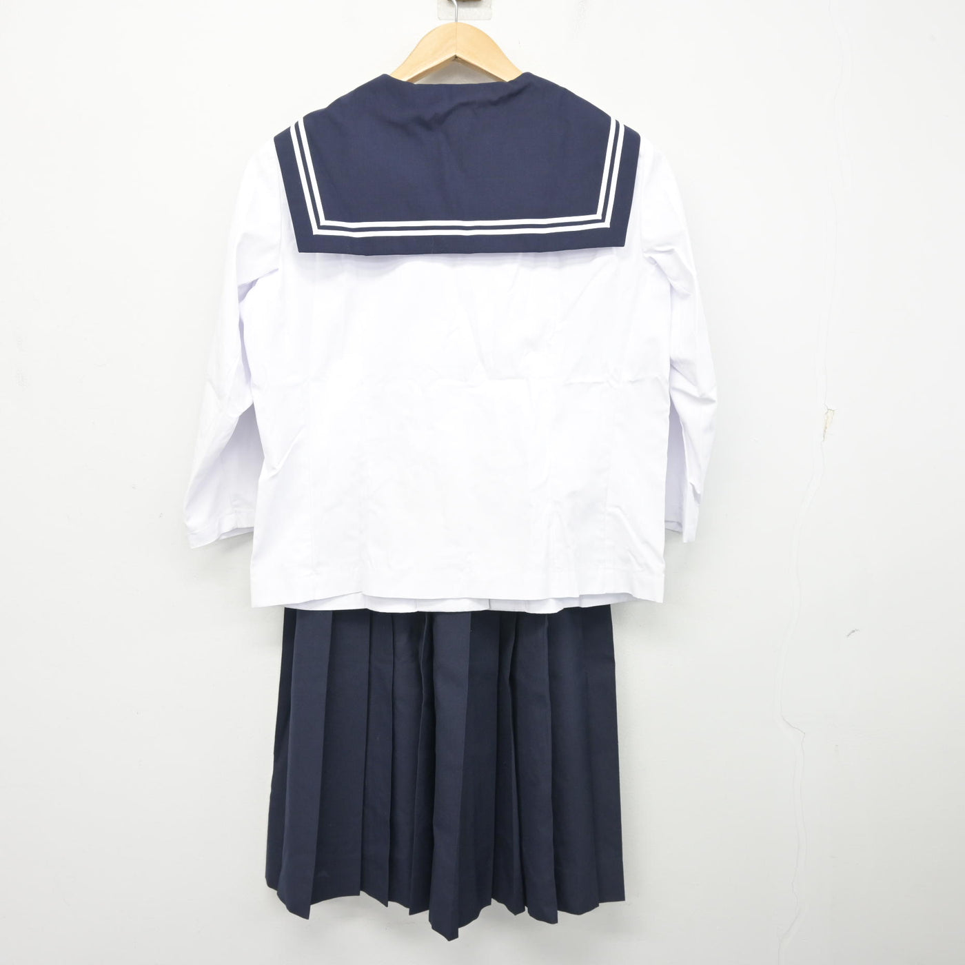 【中古】福島県 清水中学校 女子制服 3点 (セーラー服・スカート) sf102733