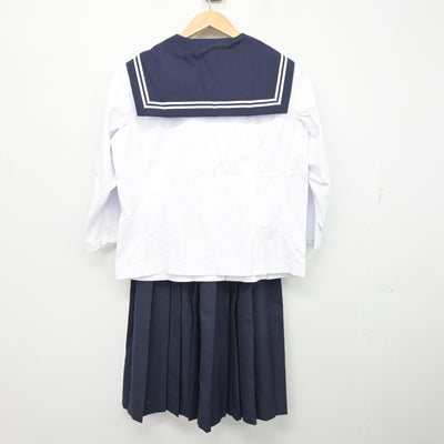 【中古】福島県 清水中学校 女子制服 3点 (セーラー服・スカート) sf102733
