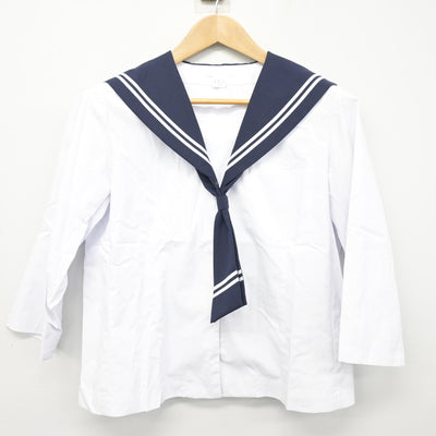 【中古】福島県 清水中学校 女子制服 3点 (セーラー服・スカート) sf102733
