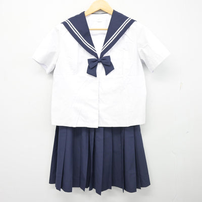 【中古】福島県 清水中学校 女子制服 3点 (セーラー服・スカート) sf102734