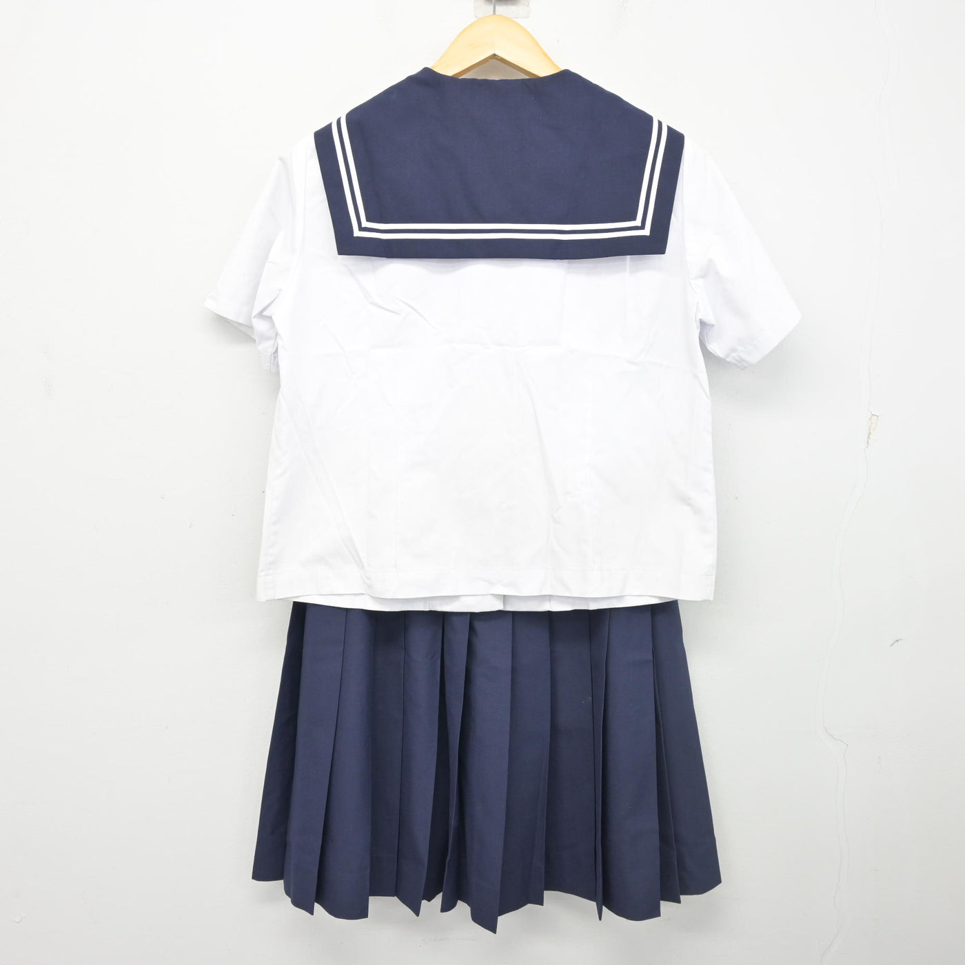 【中古】福島県 清水中学校 女子制服 3点 (セーラー服・スカート) sf102734