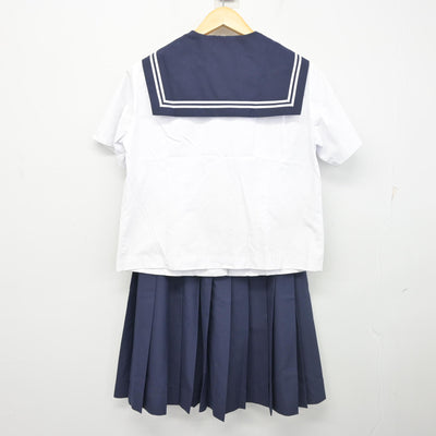 【中古】福島県 清水中学校 女子制服 3点 (セーラー服・スカート) sf102734