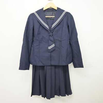 【中古】福島県 清水中学校 女子制服 4点 (セーラー服・スカート・スカート) sf102735