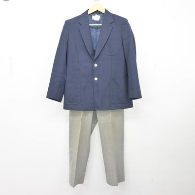 【中古】神奈川県 名瀬中学校 男子制服 2点 (ブレザー・ズボン) sf102738