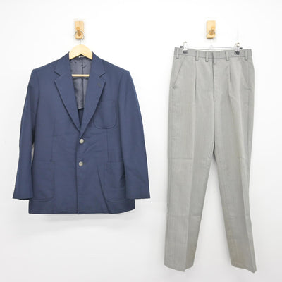 【中古】神奈川県 名瀬中学校 男子制服 2点 (ブレザー・ズボン) sf102740