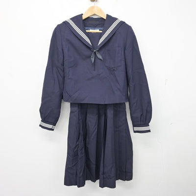 【中古】茨城県 水戸第三高等学校 女子制服 3点 (セーラー服・ジャンパースカート) sf102745