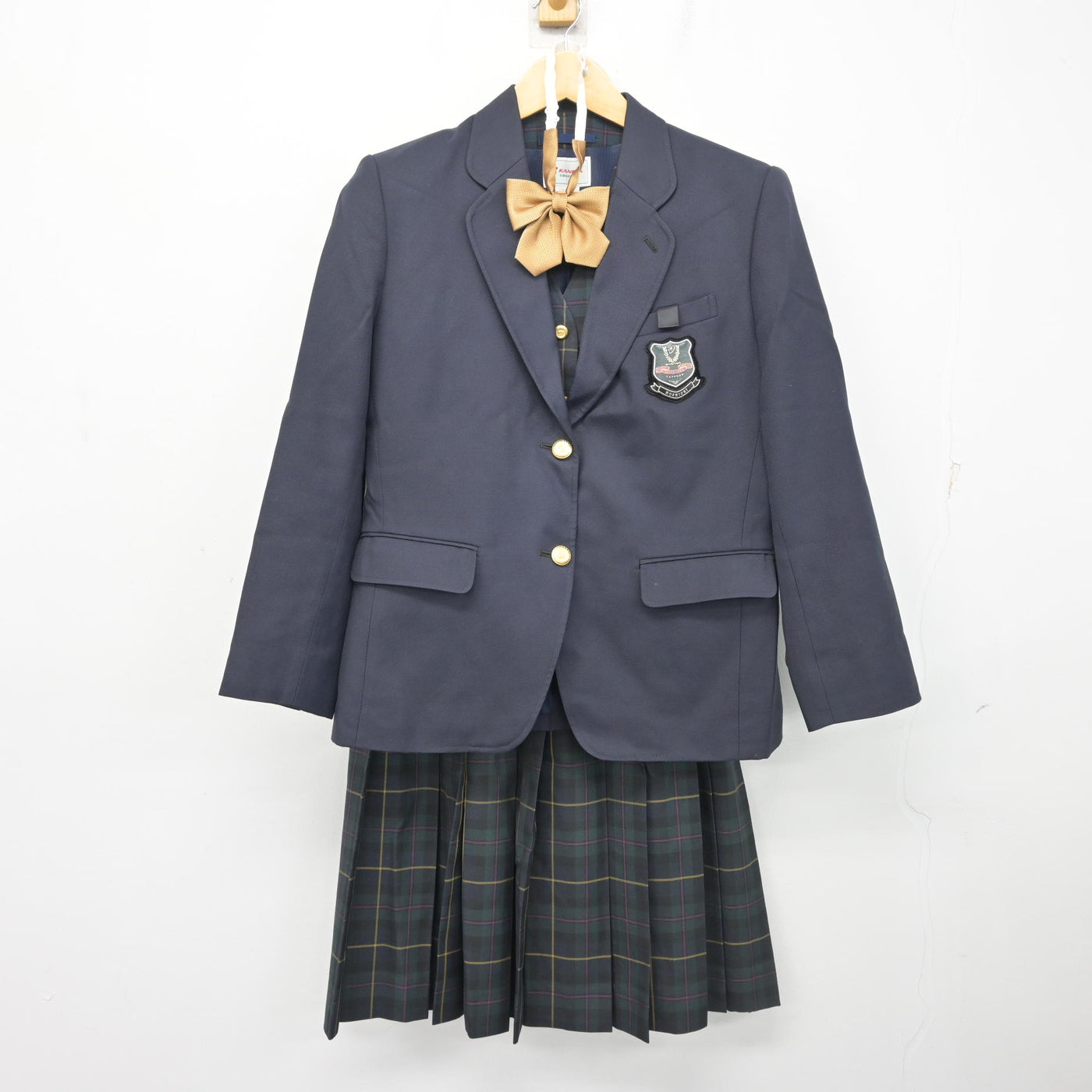 【中古】北海道 星置中学校 女子制服 4点 (ブレザー・ベスト・スカート) sf102746