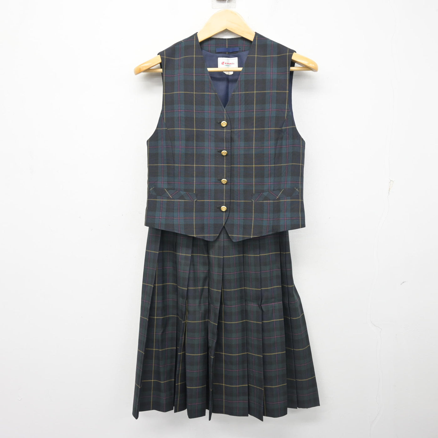 【中古】北海道 星置中学校 女子制服 4点 (ブレザー・ベスト・スカート) sf102746