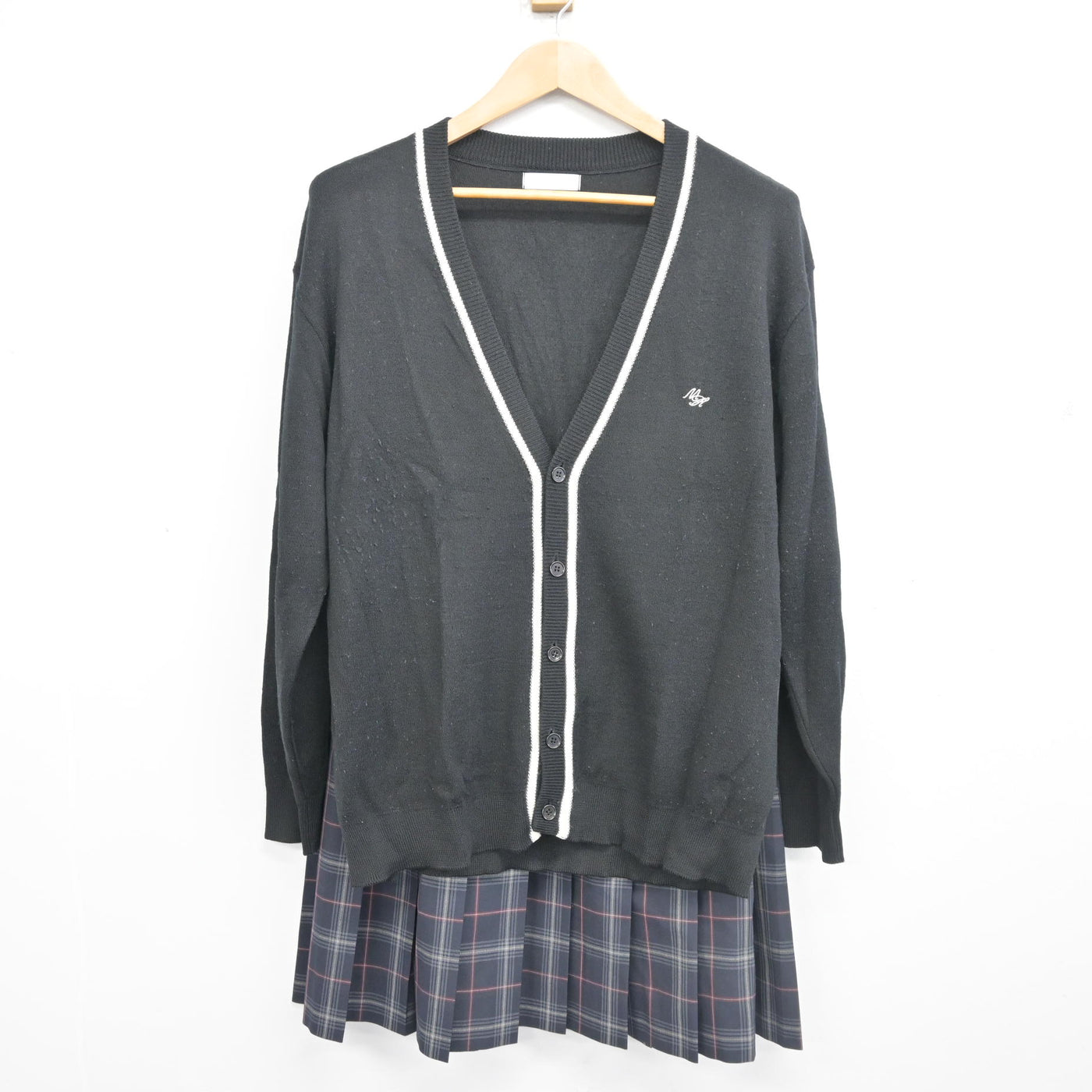 【中古】大阪府 守口東高等学校 女子制服 2点 (ニット・スカート) sf102767