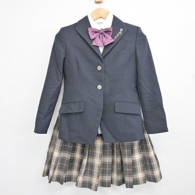 【中古】奈良県 奈良文化高等学校 女子制服 5点 (ブレザー・シャツ・スカート) sf102776