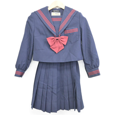 【中古】奈良県 片塩中学校 女子制服 4点 (セーラー服・スカート) sf102780