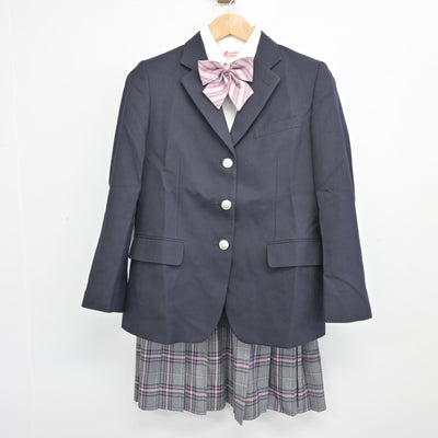 【中古】大阪府 クラーク記念国際高等学校 女子制服 4点 (ブレザー・シャツ・スカート) sf102792