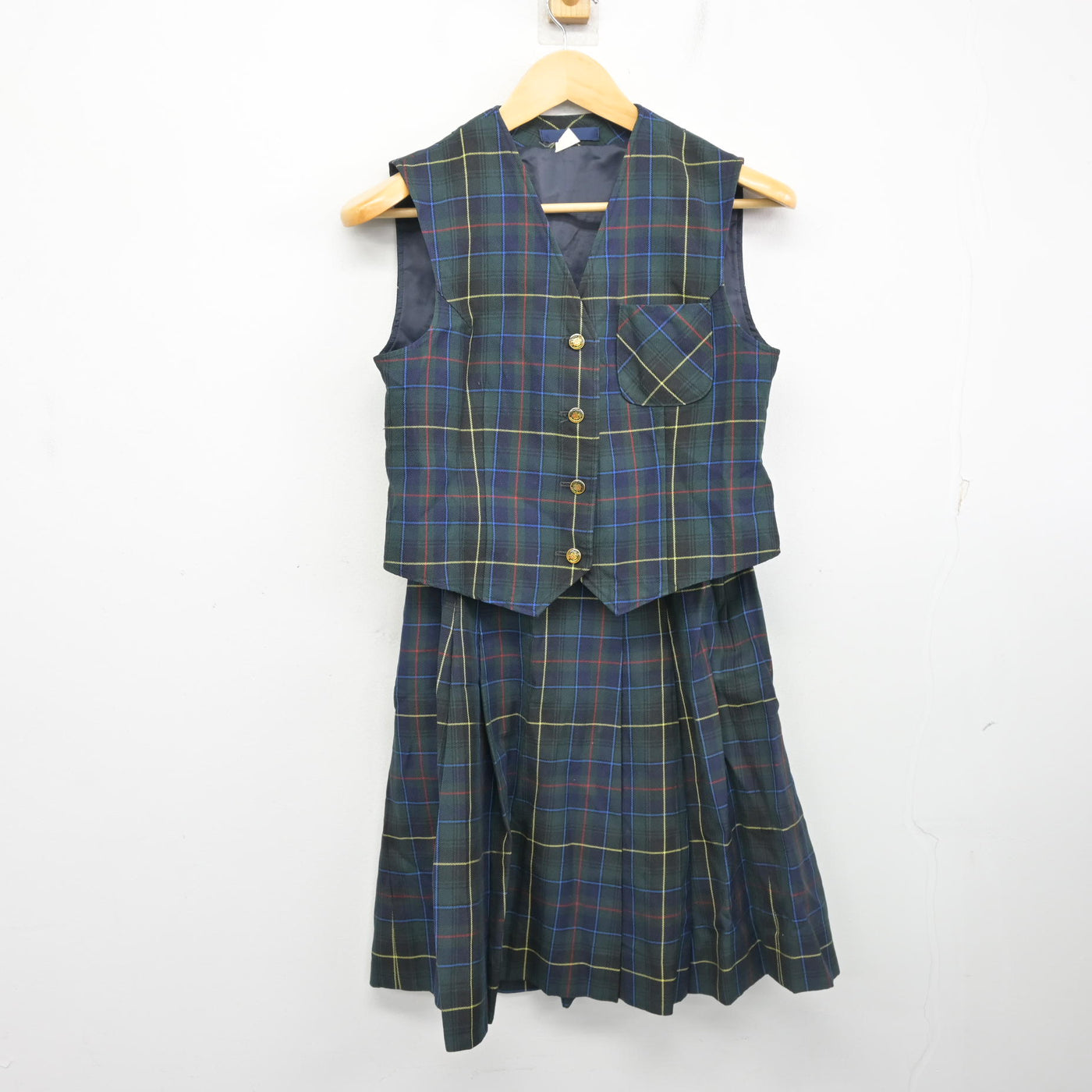 【中古】大阪府 金光八尾中学校/旧制服 女子制服 4点 (ブレザー・ベスト・スカート) sf102798