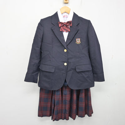 【中古】秋田県 城南中学校 女子制服 5点 (ブレザー・ニットベスト・シャツ・スカート) sf102808