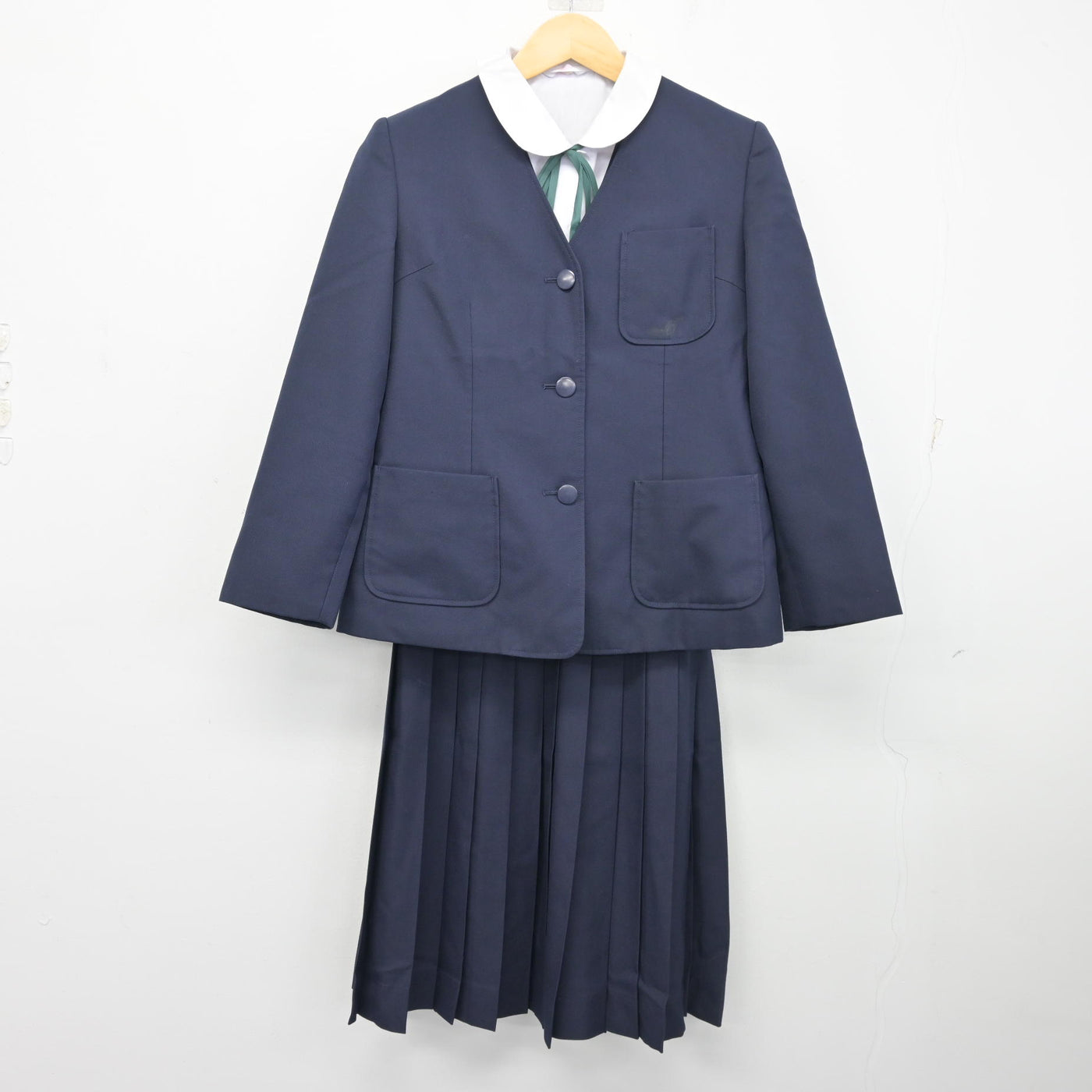 【中古】千葉県 小中台中学校 女子制服 5点 (ブレザー・ベスト・シャツ・スカート) sf102872
