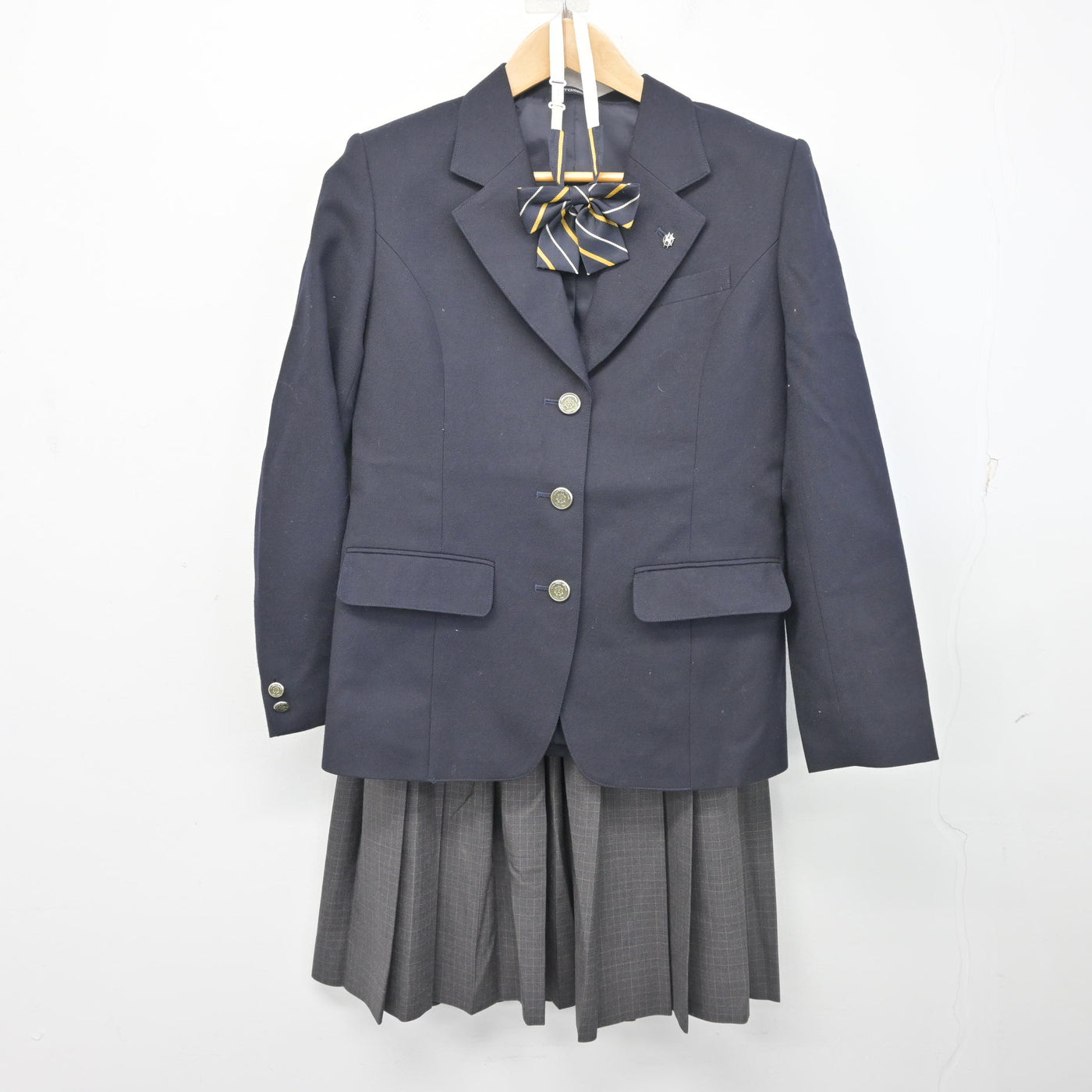 【中古】北海道 札幌平岸高等学校 女子制服 4点 (ブレザー・スカート) sf102893