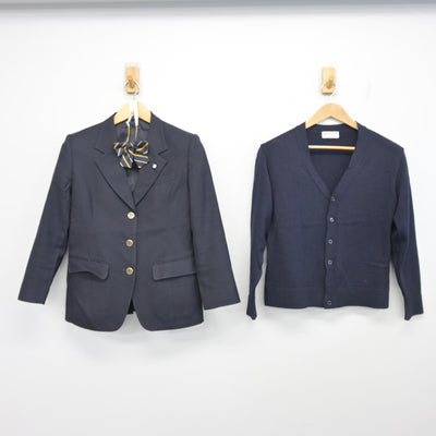 【中古】北海道 札幌平岸高等学校 女子制服 4点 (ブレザー・ニット) sf102894