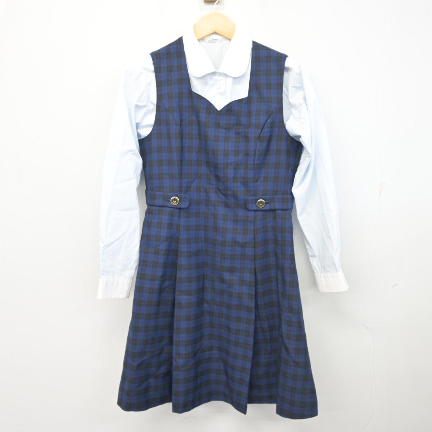 【中古】福島県 郡山女子大学附属高等学校 女子制服 3点 (ブレザー・シャツ・ジャンパースカート) sf102898