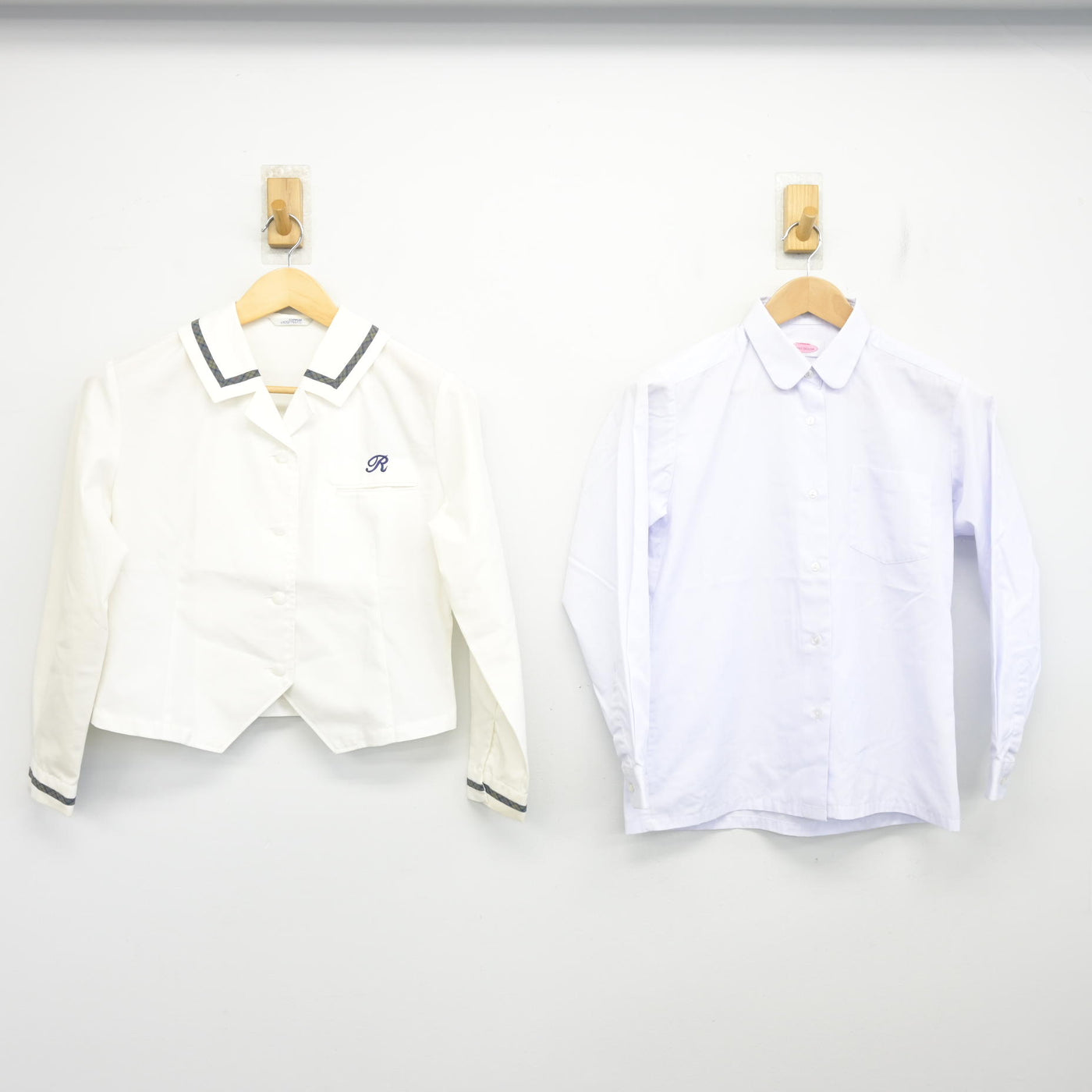 【中古】熊本県 力合中学校 女子制服 2点 (シャツ・ブラウス) sf102910