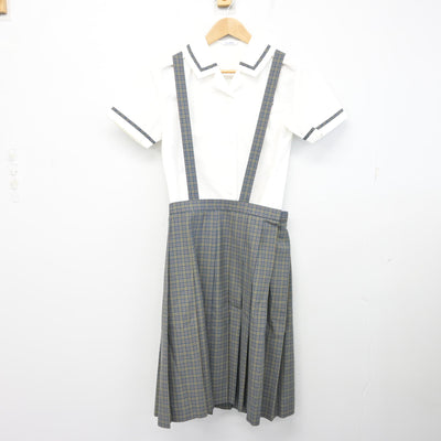 【中古】熊本県 力合中学校 女子制服 3点 (ブラウス・スカート) sf102911