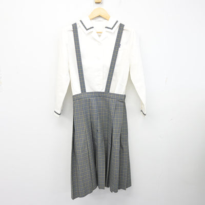 【中古】熊本県 力合中学校 女子制服 3点 (ブラウス・スカート) sf102911