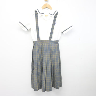 【中古】熊本県 力合中学校 女子制服 2点 (ブラウス・スカート) sf102912