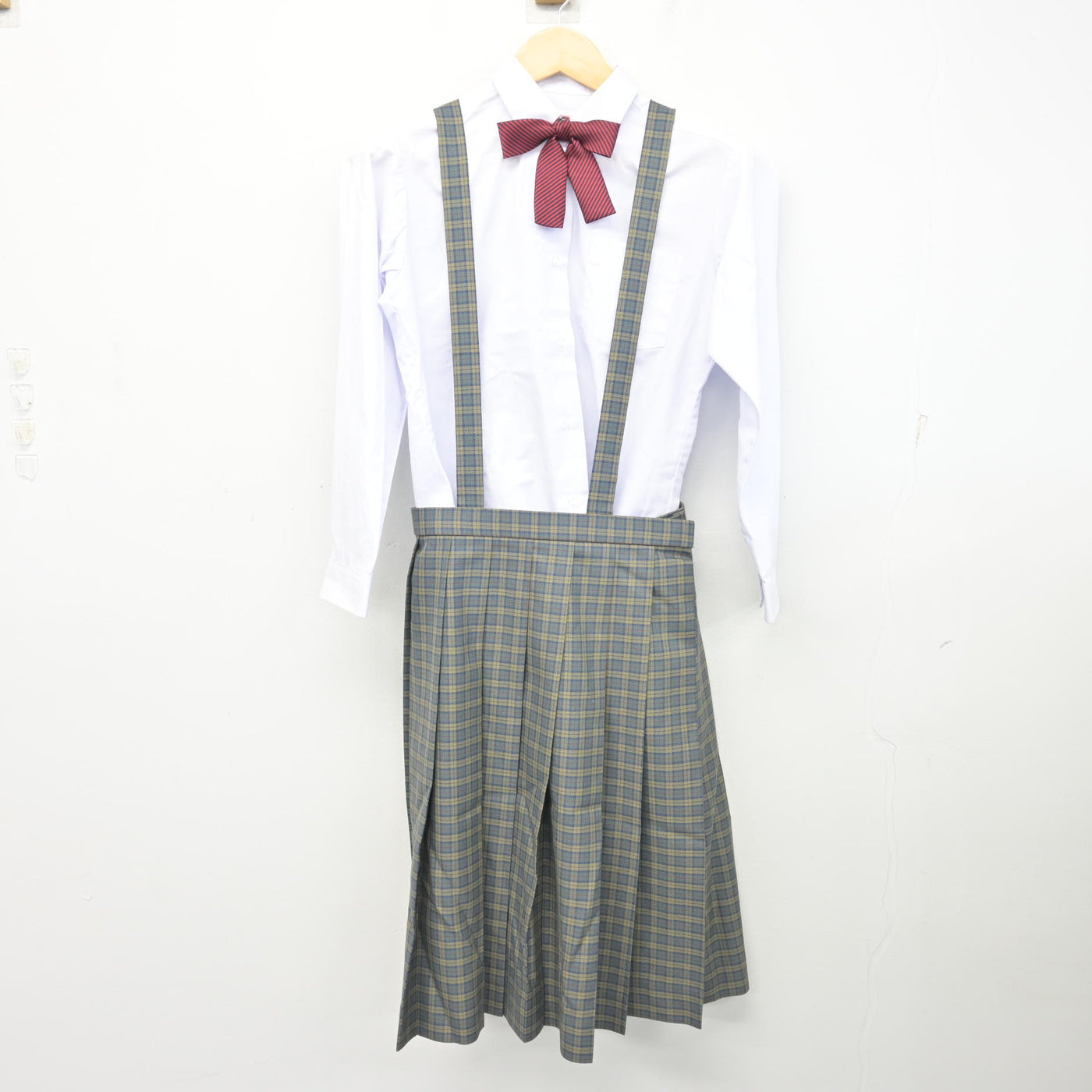 【中古】熊本県 力合中学校 女子制服 4点 (ブレザー・シャツ・スカート) sf102913