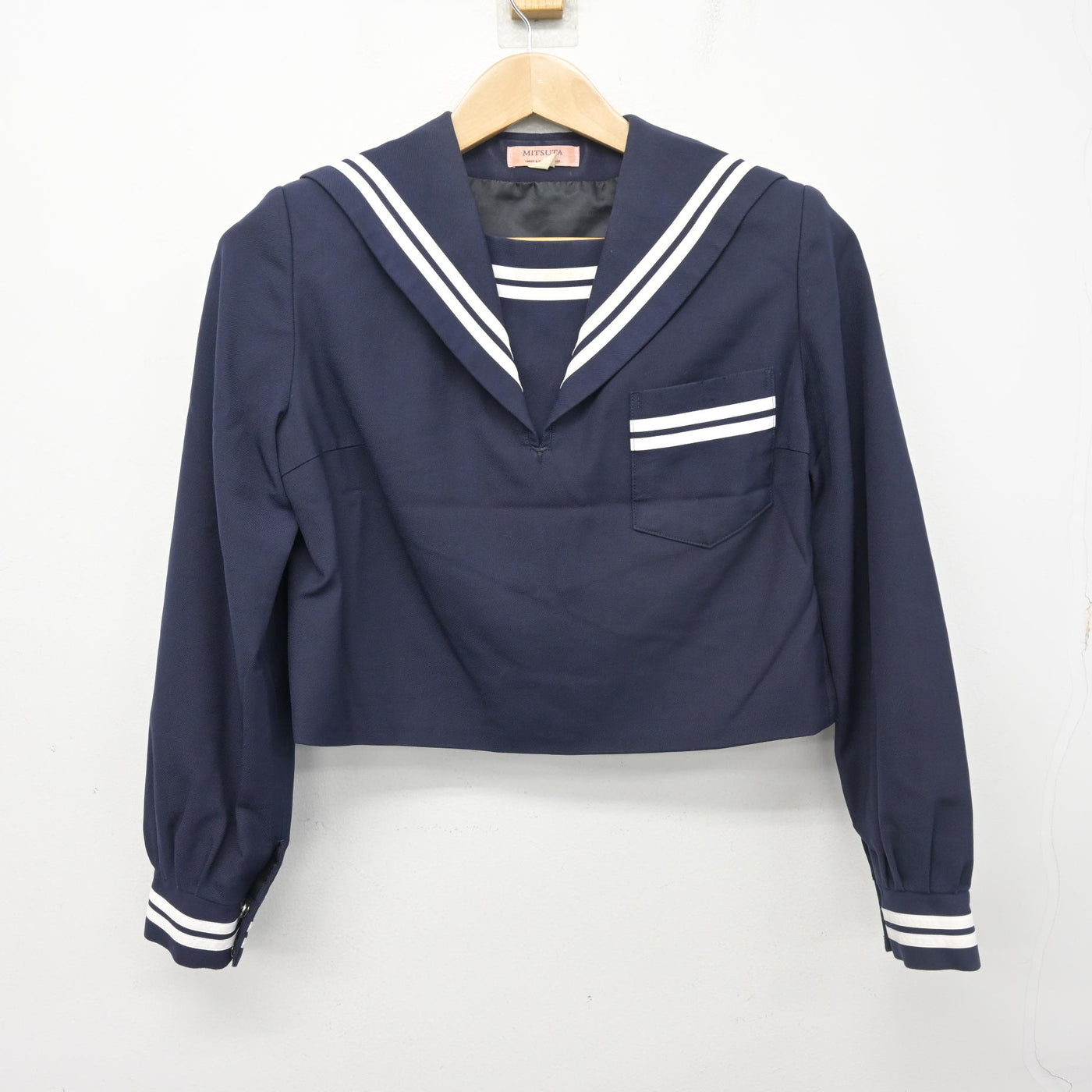 【中古】熊本県 熊本大学教育学部附属中学校 女子制服 2点 (セーラー服・ジャンパースカート) sf103001