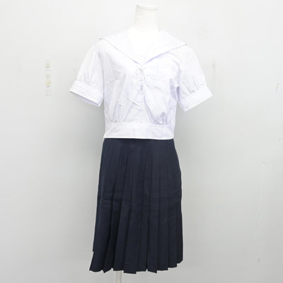【中古】兵庫県 神戸山手女子高等学校 女子制服 2点 (セーラー服・スカート) sf103037