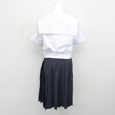 【中古】兵庫県 神戸山手女子高等学校 女子制服 2点 (セーラー服・スカート) sf103037