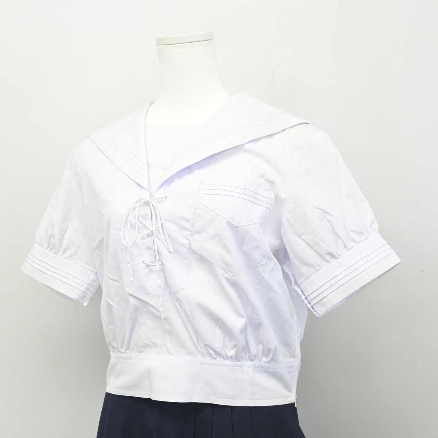 【中古】兵庫県 神戸山手女子高等学校 女子制服 2点 (セーラー服・スカート) sf103037
