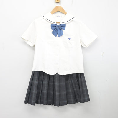 【中古】東京都 東海大学菅生高等学校中等部 女子制服 3点 (セーラー服・スカート) sf103053